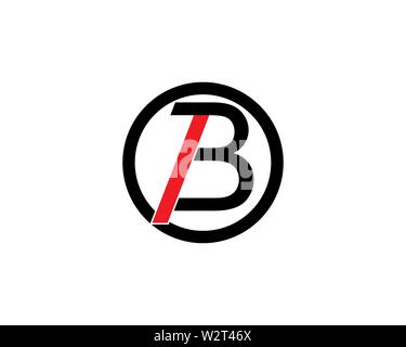 B la lettera modello logo illustrazione vettoriale Foto Stock