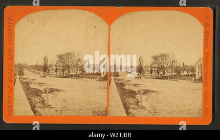 Elgin - una Street View mostra carro coperto, da Adams, J M (John Manley) 2 Foto Stock