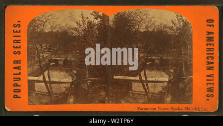 Fairmount opere idriche, Philadelphia, da Robert N Dennis raccolta di vista stereoscopica 3 Foto Stock
