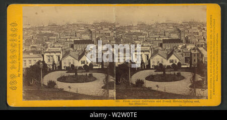 Da angolo California e Powell strade, guardando ad est di San Francisco, da Thomas Houseworth & Co Foto Stock