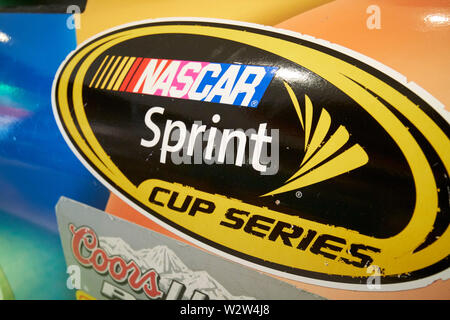 Nascar Sprint Cup Series adesivo presente sul lato di un nascar racing car Florida USA Stati Uniti d'America Foto Stock