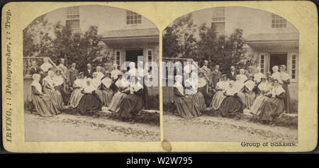 Gruppo di Shaker, da Irving, James E, 1818-1901 3 Foto Stock