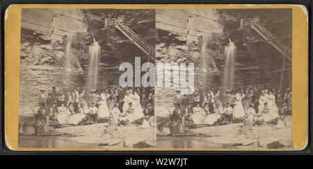 Ritratto di gruppo in Watkins Glen, da Robert N Dennis raccolta di vista stereoscopica Foto Stock