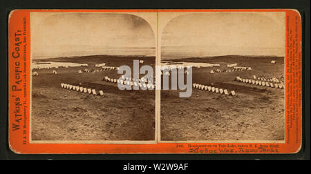 Sede centrale sul Lago Tule, presa NE DAL Bluff, da Watkins, Carleton E, 1829-1916 Foto Stock