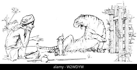 Il riquadro illustrazione a pagina 66 Indiani di favole (1892) Foto Stock