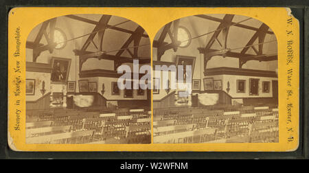 Interno della Cappella a Philips Exeter Academy, da Hobbs, W N (William N), 1830-1881 4 Foto Stock