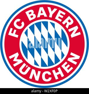 Il logo, FC Bayern Monaco, football club, Germania Foto Stock