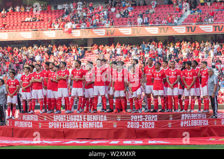 Lisbona, Portogallo. 10 Luglio, 2019. Benfica giocatori durante la partita amichevole tra SL Benfica vs RSC Anderlecht Credito: Alexandre de Sousa/Alamy Live News Foto Stock