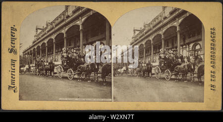 Lake George Fort William Henry Hotel, da Robert N Dennis raccolta di vista stereoscopica Foto Stock