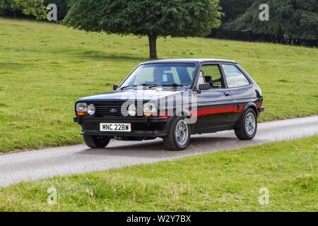 Classic Vintage restaurati i veicoli che appaiono alla Leighton Hall car festival a Carnforth, Lancaster, Regno Unito Foto Stock