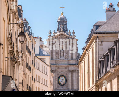 La chiesa di Saint Paul facciata a Parigi, Francia Foto Stock