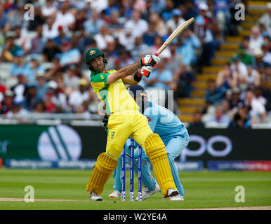 Birmingham, Regno Unito. 11 Luglio, 2019. Glenn Maxwell di Australia durante la ICC Cricket World Cup Semi-Final tra Inghilterra e Australia a Edgbaston sulla luglio 11, 2019 a Birmingham, Inghilterra. Credit: Azione Foto Sport/Alamy Live News Foto Stock