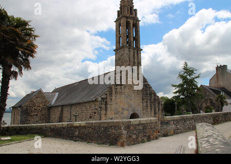 La cattedrale di Notre-dame chiesa in landévennec in Bretagna (Francia) Foto Stock