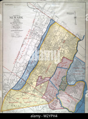 La storia di Newark New Jersey 1666-1916 compilato per il 250 anniversario celebrazione da Edward S. Rankin, C.E. Agosto 1916 ha rivisto e corretto e pubblicato per la scheda dell'istruzione per l'uso nelle scuole pubbliche Gennaio 1918 Foto Stock