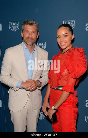 NEW YORK, NY - 10 Luglio: Patrick Dempsey e Olivia Culpo frequentare TAG Heuer celebra 50 anni dell'iconico Monaco guardare al Cipriani Broadway su J Foto Stock