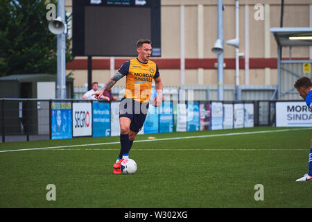 Slough Town FC vs Eastleigh FC a pergolato PARK, Slough, Berkshire, Inghilterra martedì 09 luglio 2019. Foto: Filippo J.A Benton Foto Stock