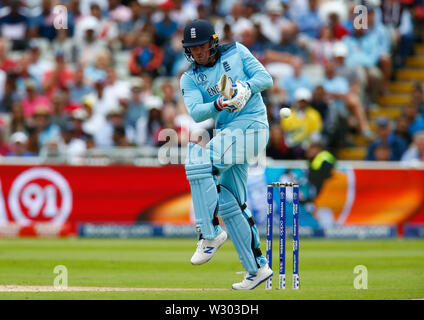 Birmingham, Regno Unito. 11 Luglio, 2019. Jason Roy di Inghilterra durante la ICC Cricket World Cup Semi-Final tra Inghilterra e Australia a Edgbaston sulla luglio 11, 2019 a Birmingham, Inghilterra. Credit: Azione Foto Sport/Alamy Live News Foto Stock