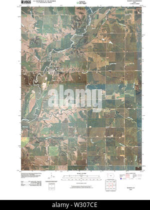 USGS mappe TOPO Iowa IA Washta 20100427 TM il restauro Foto Stock