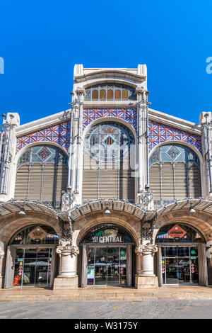 Mercado Central mercato coperto, Valencia, Comunidad Valenciana, Spagna Foto Stock