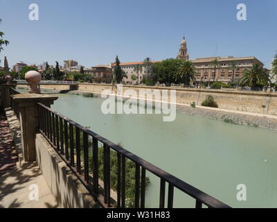 Centro cittã di Murcia, Rio Segura Foto Stock