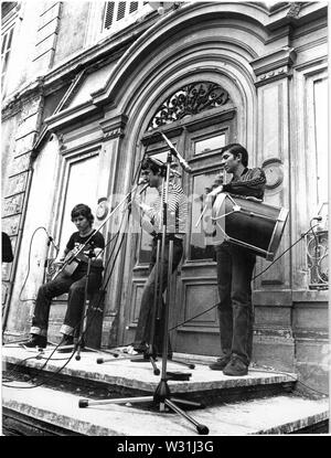 Gli attivisti occupare JB Martin Park per la lotta contro l'immobiliare di pialle, Villeurbanne, Francia Foto Stock