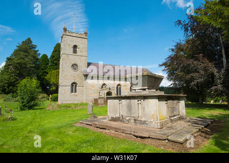 San Michele e Tutti gli Angeli Chiesa, Hopton Wafers, Shropshire. Foto Stock