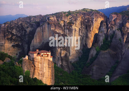 Rousanou Monastero, Meteora, Grecia Foto Stock