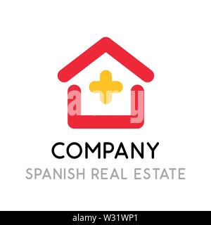 Logo per una società immobiliare Vendita e rendere legale di immobiliari in Spagna Illustrazione Vettoriale