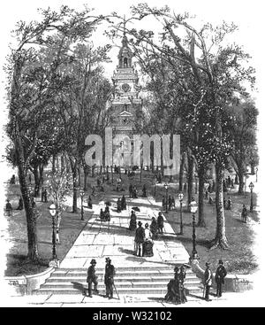 SMO V12 D303 vista di Independence Hall dalla piazza Foto Stock