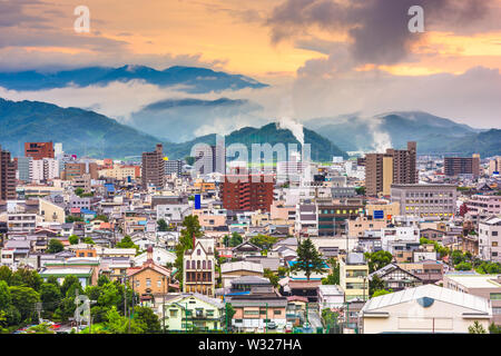 Tottori, Giappone città skyline al tramonto. Foto Stock