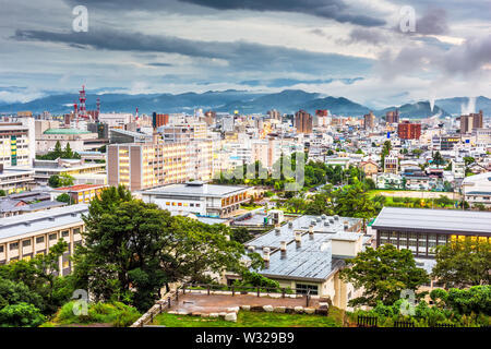 Tottori, Giappone città skyline al tramonto. Foto Stock