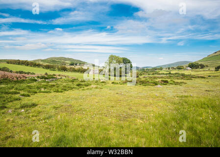 Paesaggio rurale delle montagne di Mourne, vicino a Newcastle, County Down, Irlanda del Nord Foto Stock