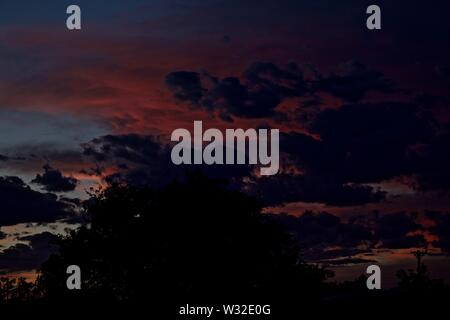 Tramonto al Canyon, Texas in Texas Panhandle Foto Stock