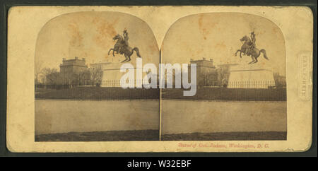 Statua di Gen Jackson, Washington DC, da Langenheim, Loyd & Co Foto Stock