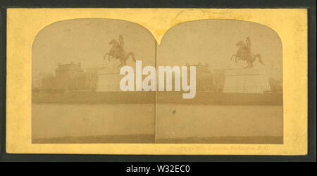 Statua di Gen Jackson, Washington DC, da Langenheim, Loyd & Co 2 Foto Stock