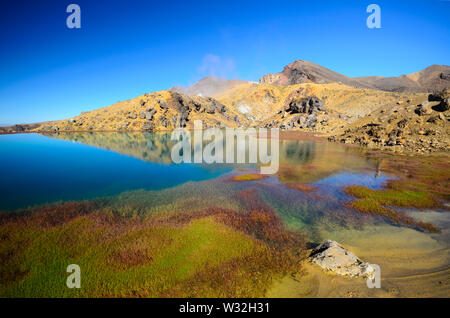 Vista sul Lago Smeraldo, Tongariro Crossing (Nuova Zelanda) Foto Stock