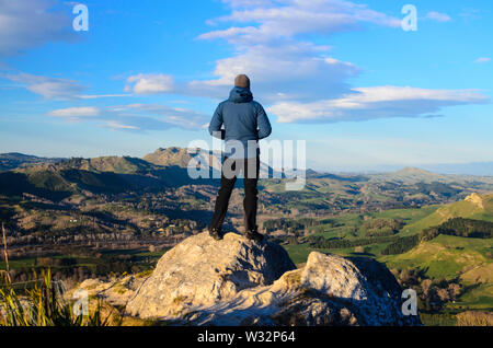 Vista da Te Mata Peak Foto Stock