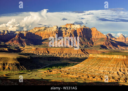 Tramonto a Zion National Park nello Utah, Stati Uniti d'America Foto Stock