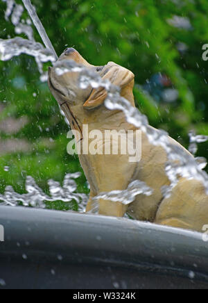 La mitica Fontana del cane a Berzcy Park nel centro cittadino di Toronto Foto Stock