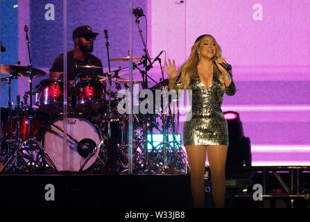 Quebec City, Quebec, Canada. 11 luglio 2019. Mariah Carey esegue durante il Festival 2019 d'été Quebec a Pianure di Abramo sulla luglio 11, 2019 in Quebec City, in Canada. Foto: imageSPACE/MediaPunch Credito: MediaPunch Inc/Alamy Live News Foto Stock