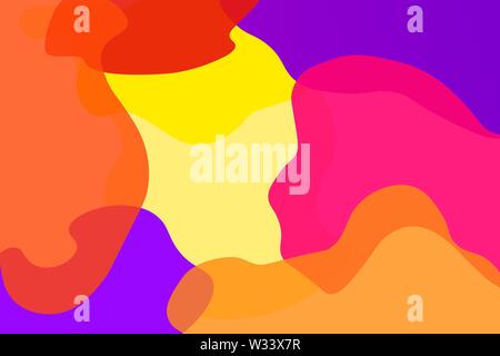 Abstract colorato di sovrapposizione dei campi di colore sfondo vettoriale Illustrazione Vettoriale