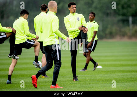 Opalenica, Polonia. 12 Luglio, 2019. OPALENICA, 12-07-2019, olandese Calcio, Eredivisie, stagione 2019/2020, trainingcamp, Vitesse i giocatori durante il corso di formazione in Polonia Credito: Pro scatti/Alamy Live News Foto Stock