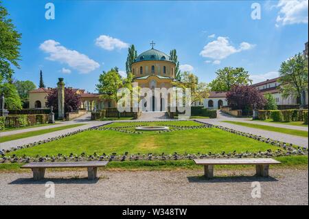 Aula della Benedizione, West cimitero, Monaco di Baviera, Baviera, Baviera, Germania Foto Stock