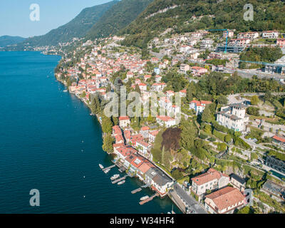 Il lago di Como, villaggio di Carate Urio Foto Stock