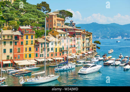 Portofino - resort di lusso sulla riviera italiana in Liguria, Italia Foto Stock