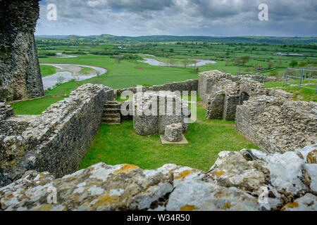 Il castello di Dryslwn Towy Valley Llandeilo Galles Carmarthenshire Foto Stock