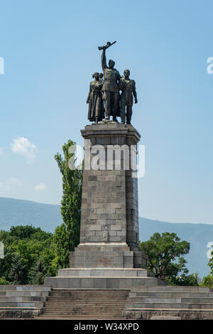 Armata Sovietica monumento, Sofia, Bulgaria Foto Stock