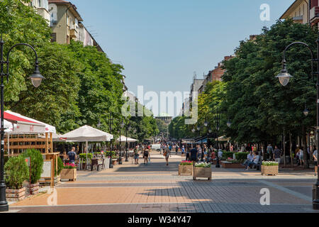 Boulevard Vitosha, Sofia, Bulgaria Foto Stock