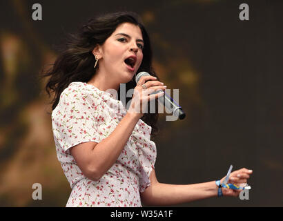 QUEBEC CITY, QC - 11 Luglio: Nikki Yanofsky suona al Festival d'été de Québec il 10 luglio 2019 in Quebec City, in Canada. Foto: imageSPACE/MediaPunch Foto Stock