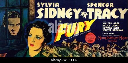 Sylvia SIDNEY Spencer Tracy FURY 1936 direttore Fritz Lang la Metro Goldwyn Mayer Foto Stock